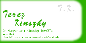 terez kinszky business card